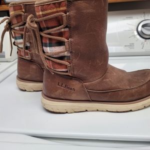 LLBean Leather Fleece Lined Boot